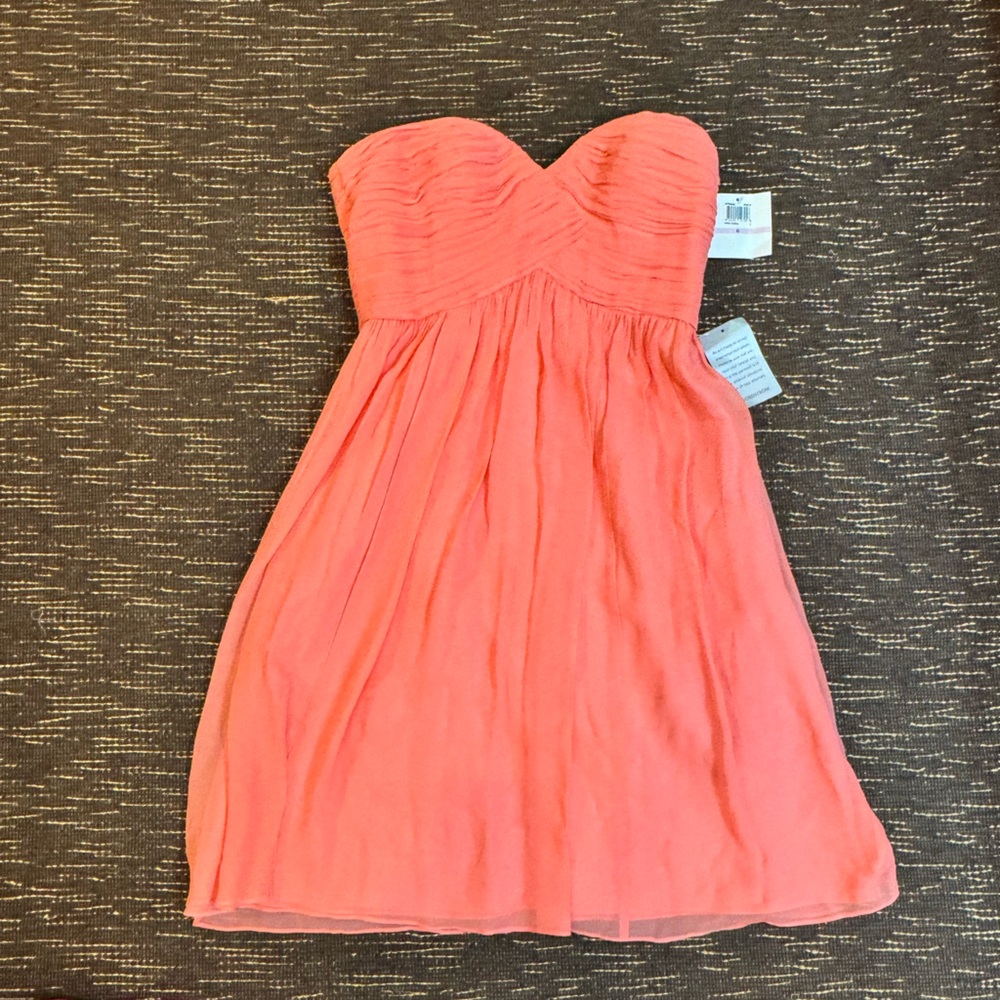 Nordstrom Coral Strapless Dress